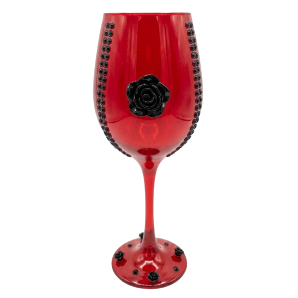 Taça Vidro Pomba Gira Vermelha 490 ml